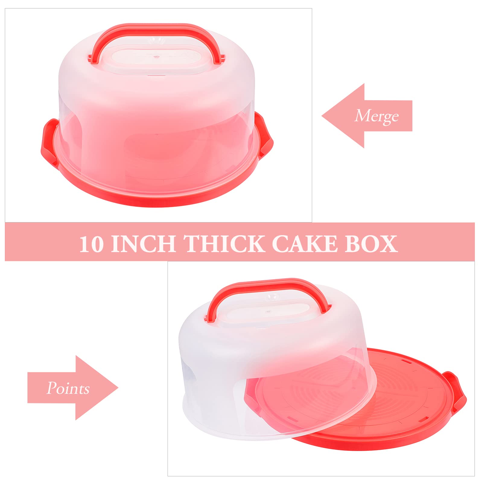 Premium Cake Storage Container with Dome Lid - Airtight Cake Keeper for Fresh Desserts, Cupcakes & Pastries - Perfect for Weddings, Parties & Home Baking