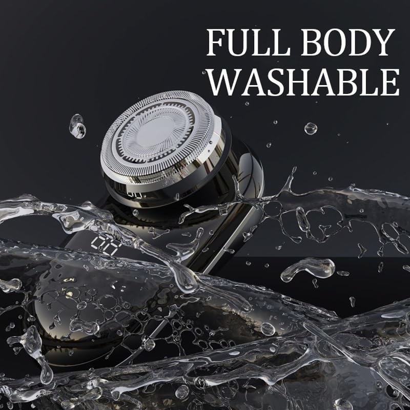 Professional Electric Razor for Men - Rechargeable Wet & Dry Shaver with Fast Charging, Digital Display, Portable & Travel-Friendly - Perfect for Home, Car, Gym & Travel Use