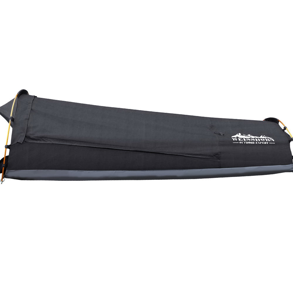 Weisshorn Single Biker Swag - Grey Ripstop Canvas Camping Sleeping Bag for Outdoor Adventures, Motorcycle Trips & Backpacking