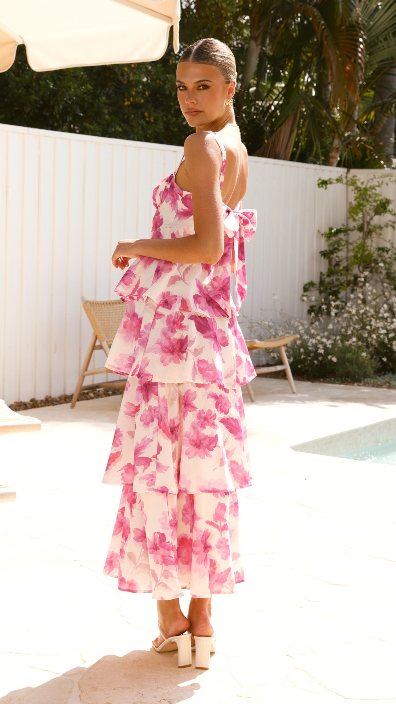 Indi Maxi Dress - Pink Floral Print Long Summer Dress for Women, Boho Chic Beachwear & Vacation Outfit