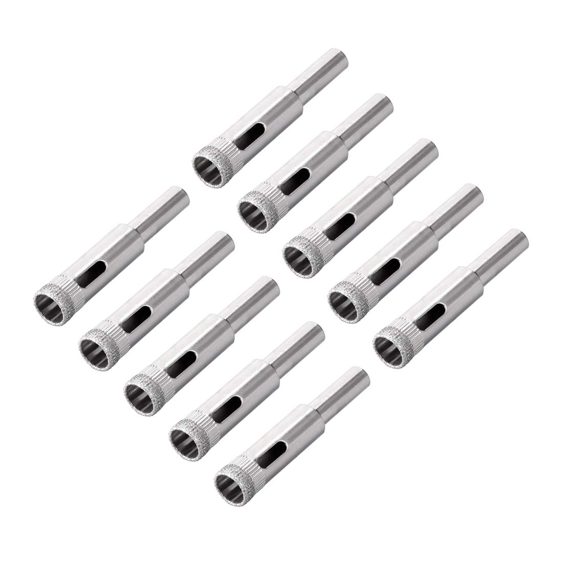 10mm Diamond Drill Bits Hole Saws - Pack of 10 for Glass, Tile, Porcelain, Marble, Ceramic, Bottles, Pots & Brick - Perfect for DIY Projects, Home Renovations & Crafting