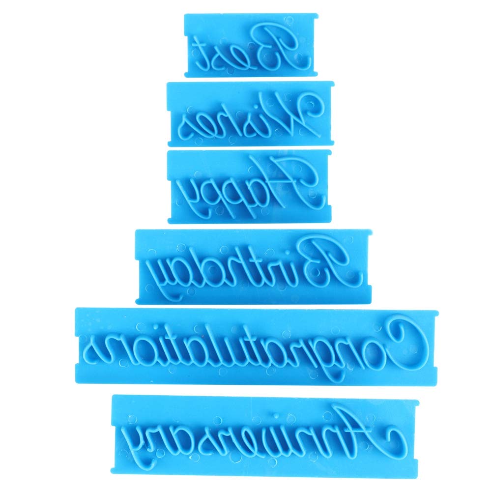 3-Piece Letter Cake Stencils Set - DIY Handwriting Embossing Molds for Cake Decorating | Perfect for Birthday Cakes, Wedding Cakes & Custom Cake Lettering