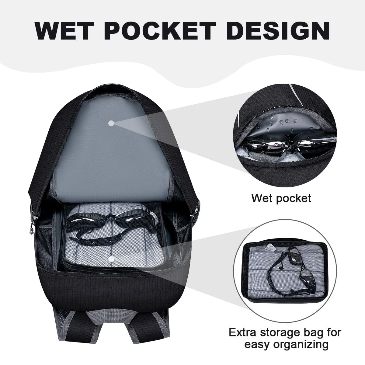 MIYCOO Ultra Lightweight 45L Packable Backpack - Waterproof Foldable Hiking Daypack for Travel, Camping & Outdoor Adventures - Perfect for Men & Women (Black)