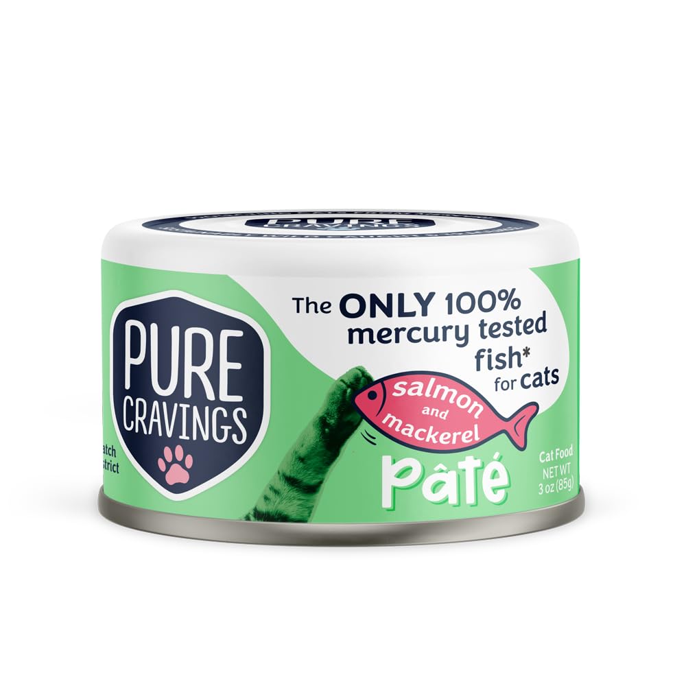 Premium Grain-Free Wet Cat Food Variety Pack - 12 Cans (3X Tuna/Salmon, 3X Tuna/Pumpkin, 3X Tuna/Sardine, 3X Salmon/Sardine) | 100% Mercury-Tested, High Protein, Non-GMO, Moist Pate for Adult Cats - Perfect for Mealtime, Travel & Picky Eaters
