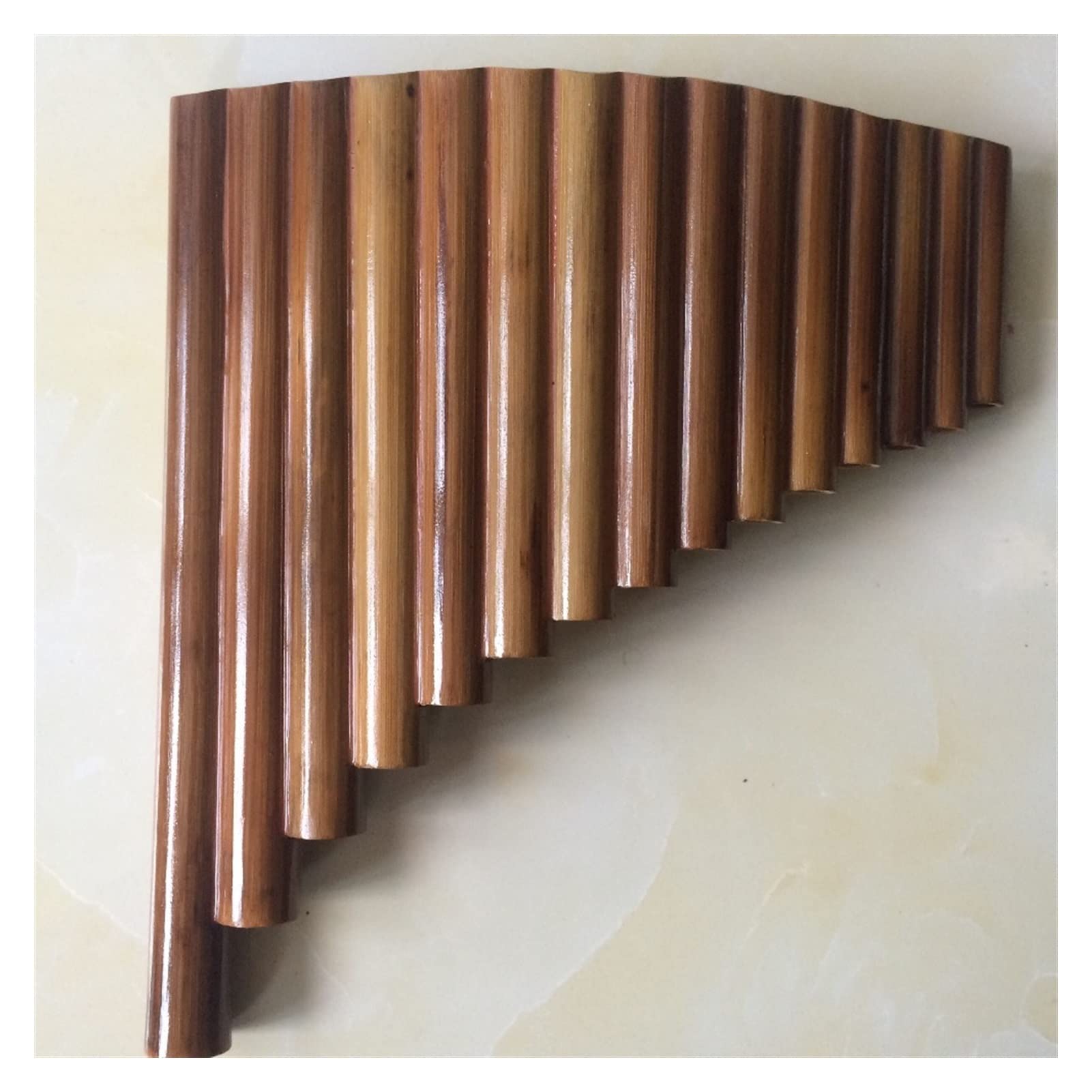 Professional G Key 15 Pipe Pan Flute - Handmade Bamboo Wooden Wind Instrument for Music Lovers | Perfect for Performances, Meditation & Cultural Events