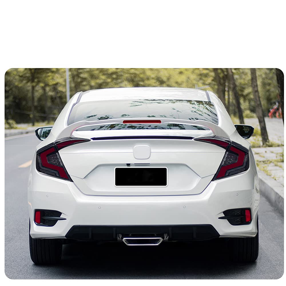 Premium LED Tail Lights for 2016-2021 Honda Civic Sedan (10th Gen) - DRL Startup Animation, Rear Lamp Assembly - Perfect for Night Driving & Car Customization (Not Compatible with Hatchback & Coupe Models)