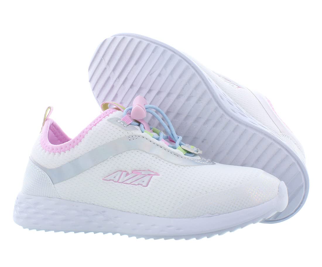 Avia Avi Spirit Slip-On Girls' Sneakers - Lightweight Breathable Tennis Shoes for Toddler & Kids (Sizes 11-6) - Perfect for School, Running & Playtime Activities