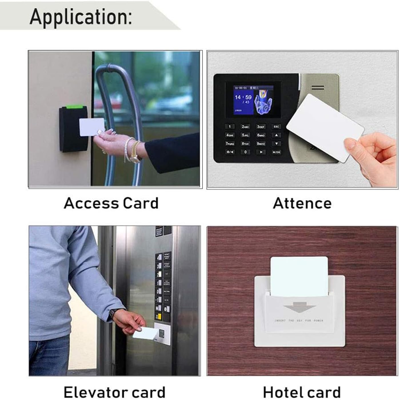 DUTTY UID IC Card - 10pcs Changeable Smart Clone Card for 1K S50 MF1 RFID 13.56MHz - Writable Access Control Block 0 Sector - Perfect for Security Systems, Hotel Keycards, and Office Access Control