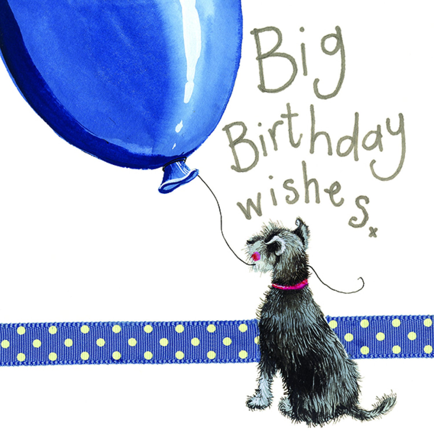 Alex Clark Blue Balloon Greeting Card - Perfect for Birthdays, Anniversaries & Special Occasions