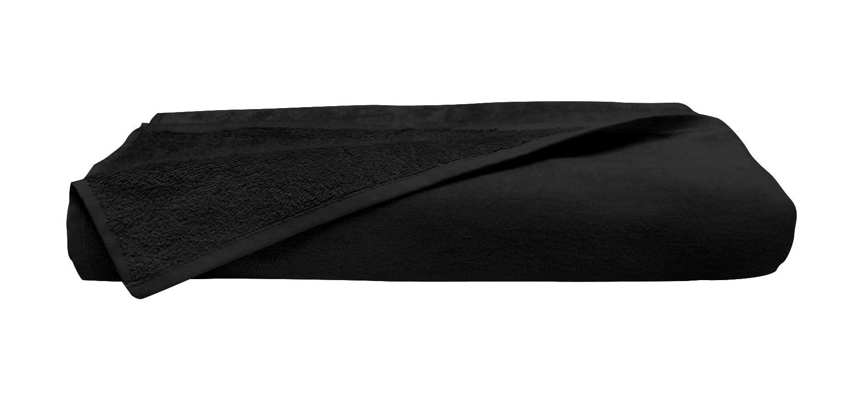 Premium Set of 3 Luxury Plush Velour Bath Towels - Extra Large, Super Soft & Highly Absorbent - Spa, Hotel & Home Use - Beach, Pool & Bath Essentials (Black)