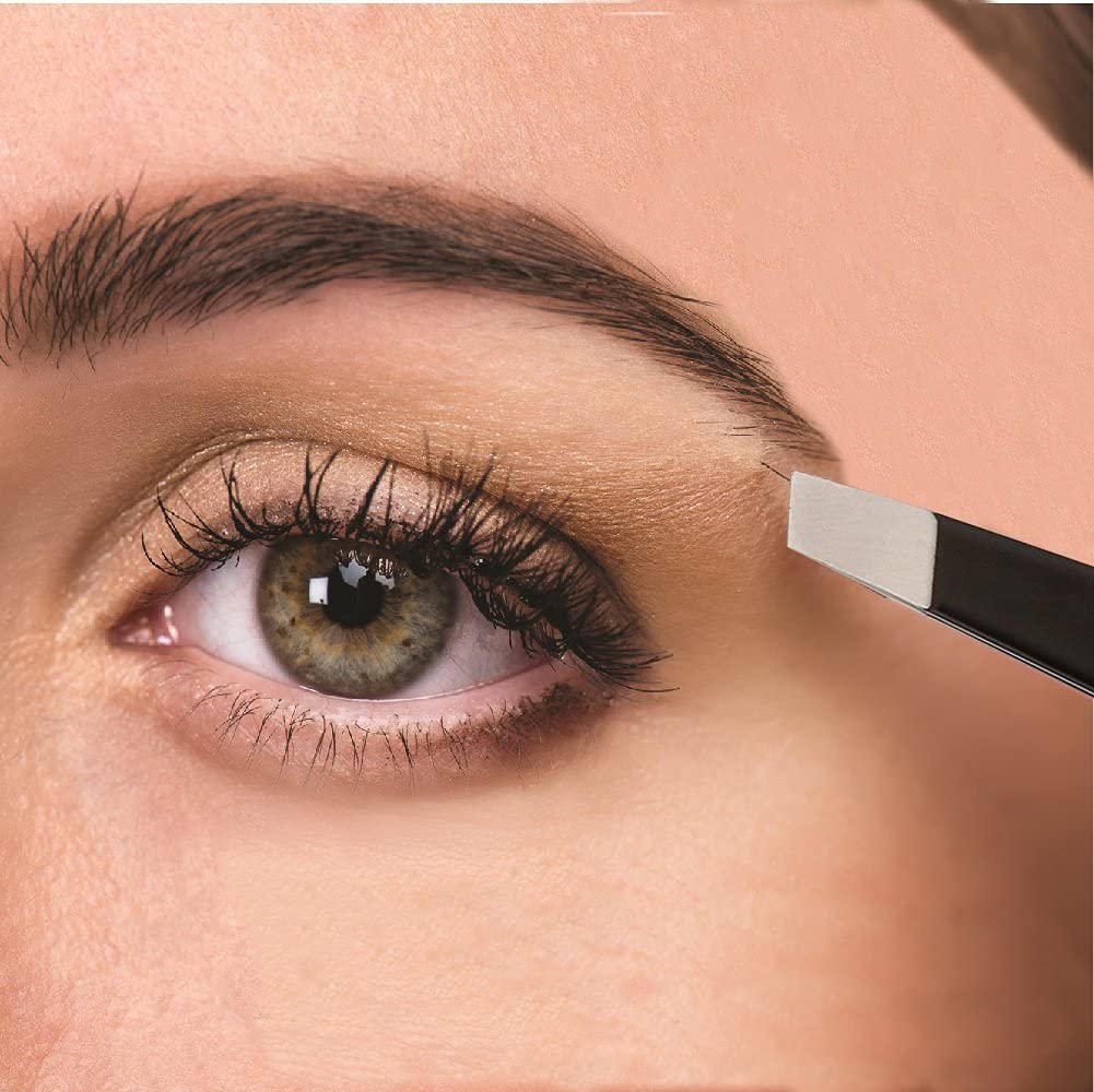 Professional Stainless Steel Eyebrow Tweezers for Women - Precise Facial Hair Removal Tool for Ingrown Hairs, Splinters & Daily Grooming - Perfect for Eyebrow Shaping, Makeup Application & Beauty Routine