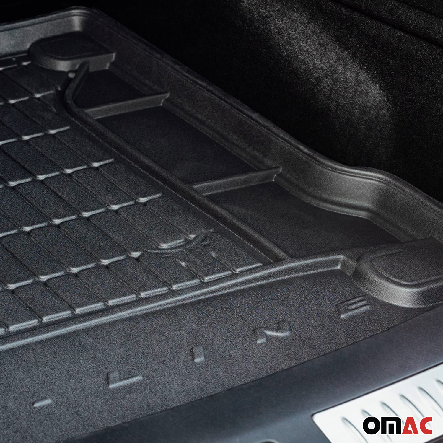 OMAC Premium All-Weather Cargo Liner Mats for Volkswagen Passat B6 Sedan (2006-2010) - Heavy Duty Protection for Trunk, Perfect for Road Trips, Camping & Daily Use