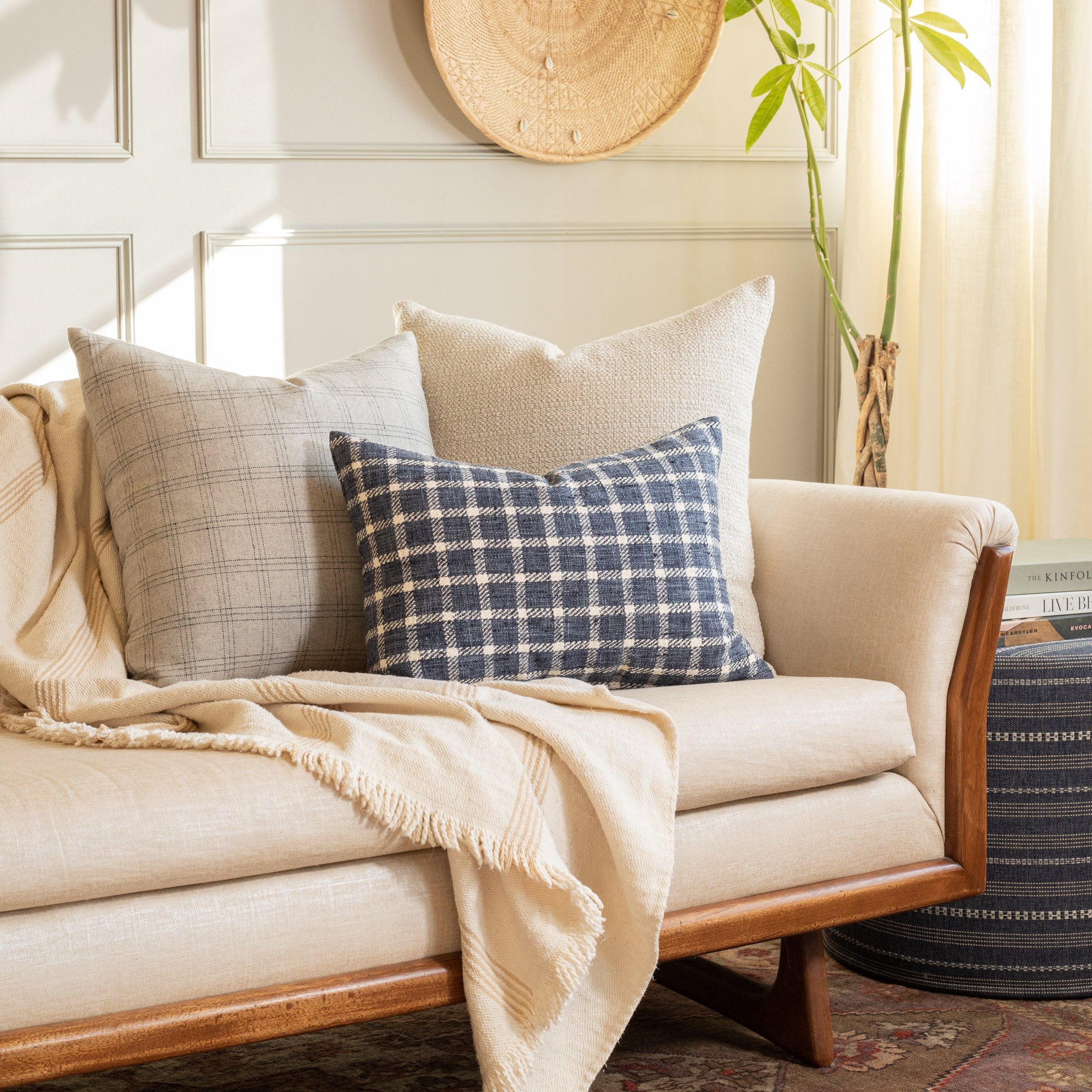 Milly 22x22 Inch Soft Vanilla Cream Decorative Throw Pillow - Perfect for Sofa, Bed & Home Decor