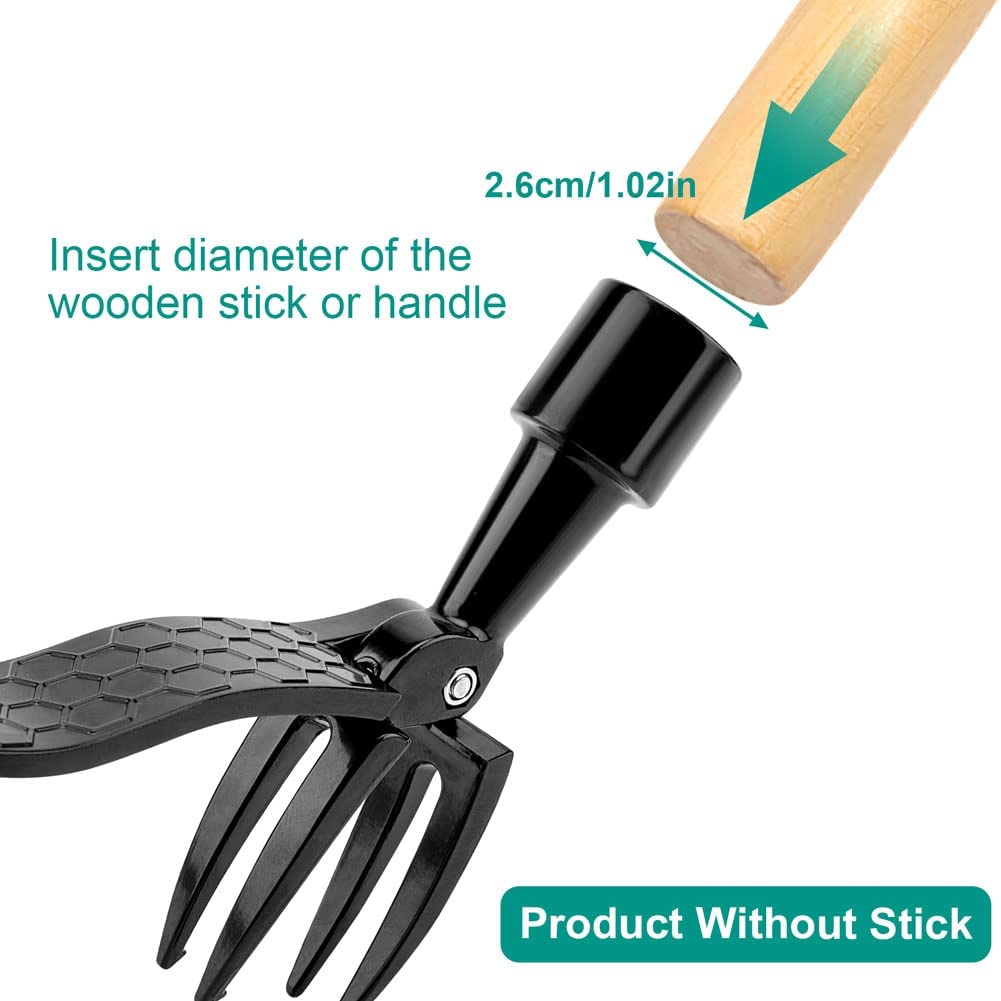 DSWINCE Stand Up Weed Puller Head Replacement - Ergonomic Gardening Hand Tool for Dandelions & Weeds - No Bending Root Extractor for Backyard, Lawn & Patio (Handle Not Included) - Perfect for Elderly Gardeners & People with Back Pain