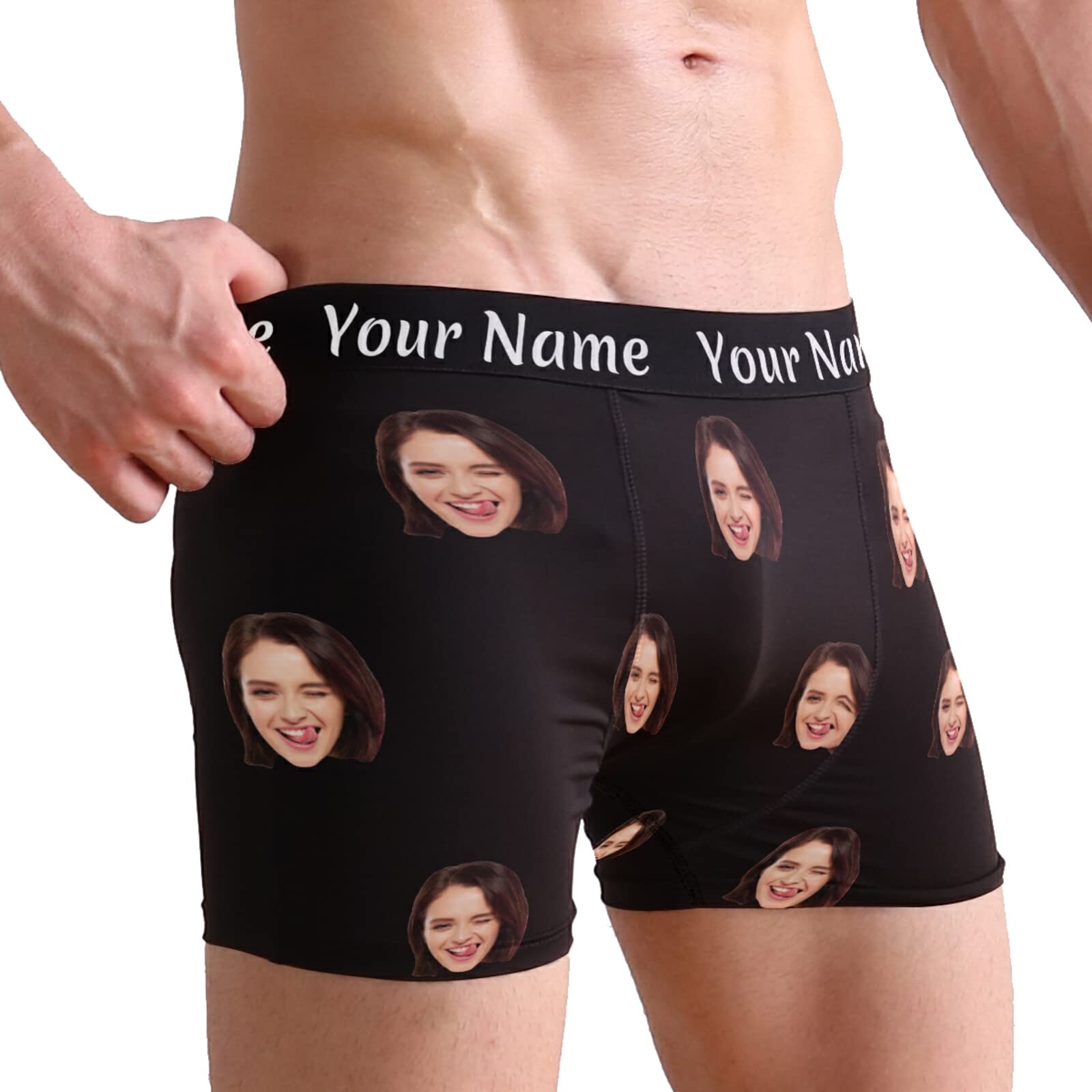 Custom Photo Men's Boxers Brief - Personalized Face Print Underwear for Men & Boys - Perfect for Gifts, Couples & Special Occasions