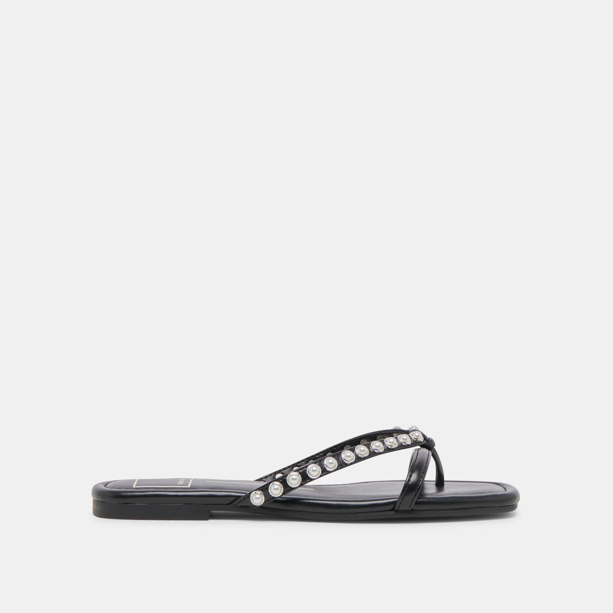 LUCCA PEARL SANDALS - Women's Black Pearl Embellished Summer Sandals for Beach, Wedding & Vacation | Comfortable & Stylish Footwear