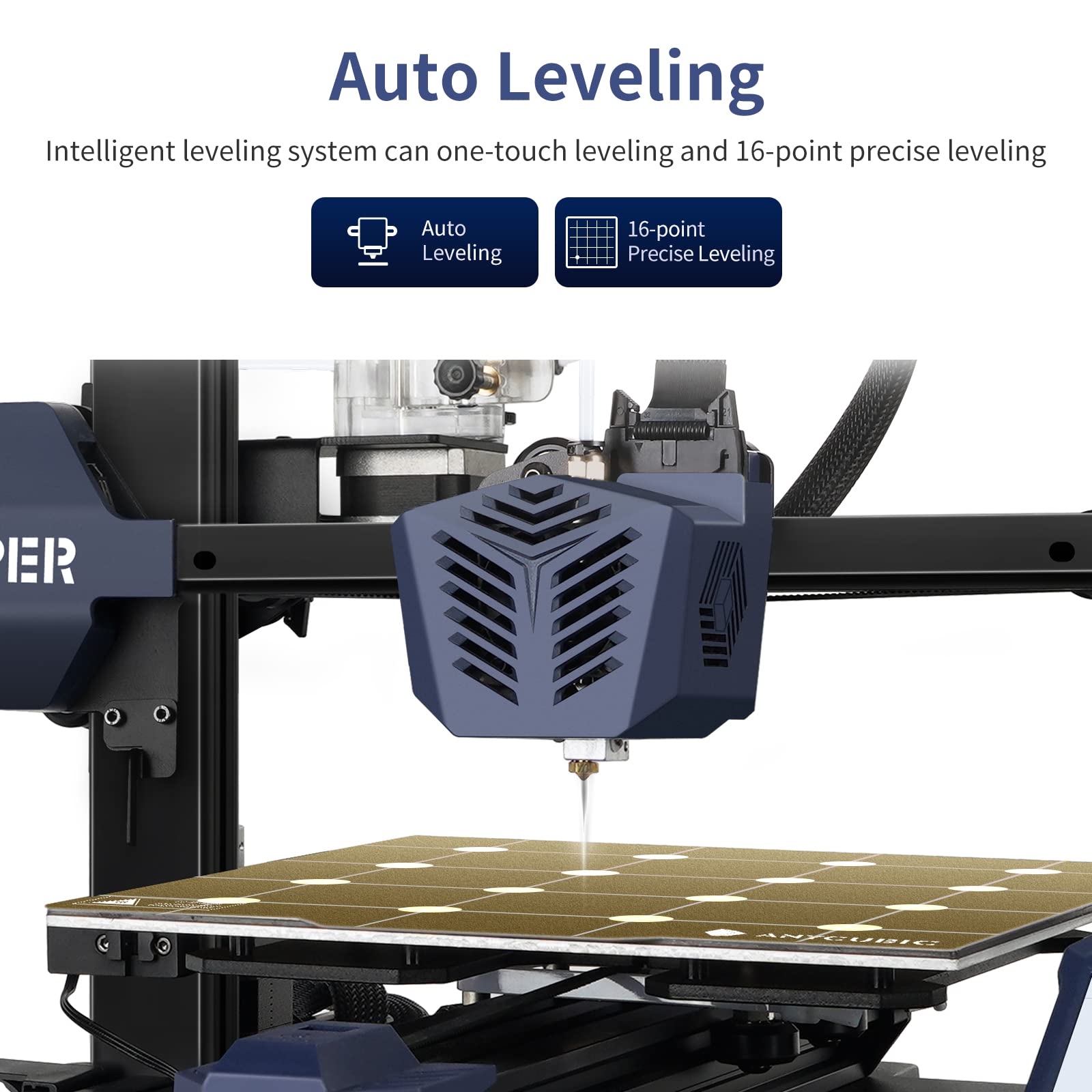 ANYCUBIC Vyper Auto-Leveling 3D Printer with Silk Blue PLA Filament Bundle - Perfect for Home DIY, Prototyping & Creative Projects