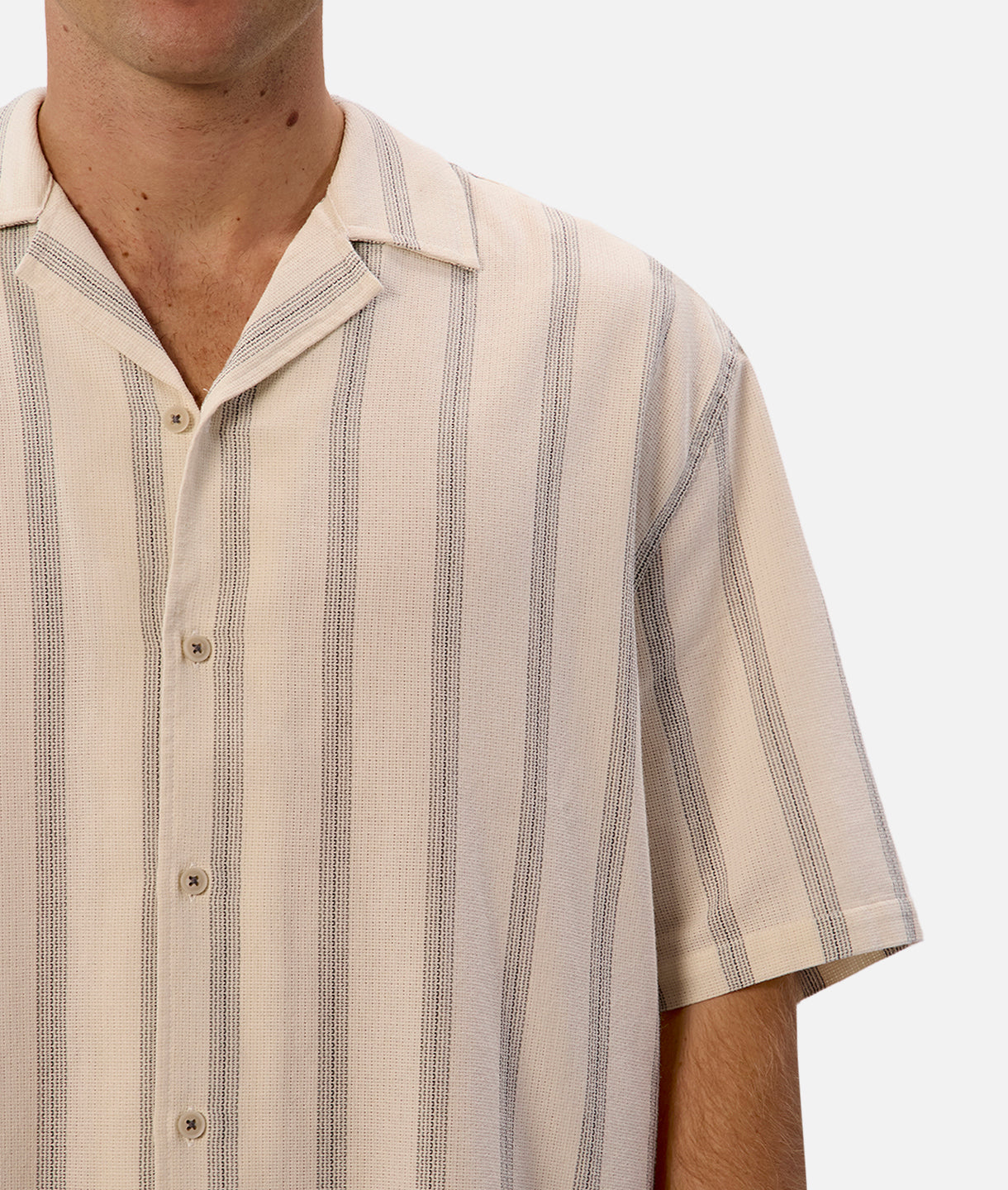 Vinata Short Sleeve Shirt for Men - Natural Grey Cotton Casual Top | Perfect for Summer Outfits, Office Wear & Weekend Style