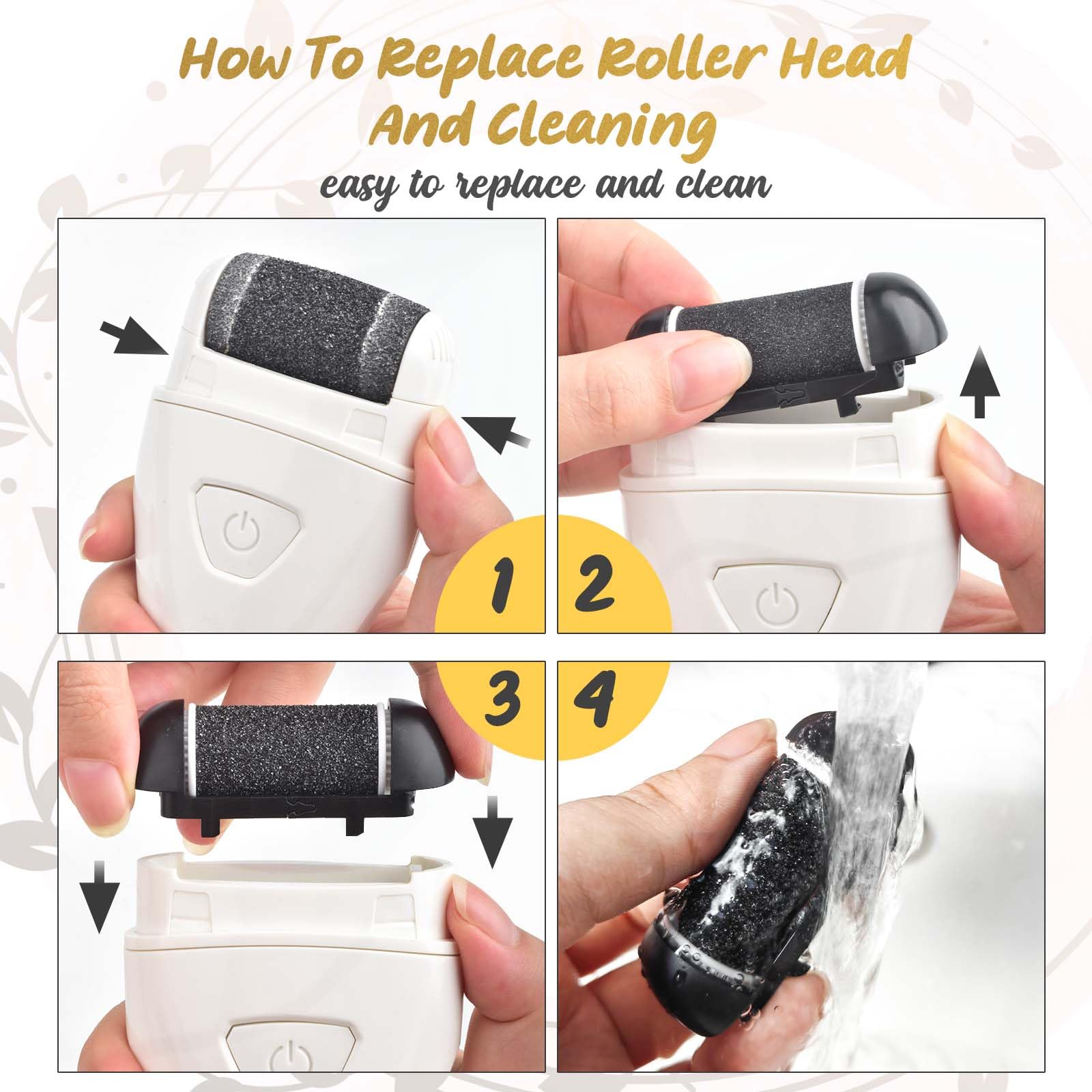 9 Pack Replacement Roller Heads for Electric Callus Remover - Extra Coarse, Regular Coarse & Fine Coarse Refills - Compatible with Most Electric Foot Files & Callus Grinders (Perfect for Pedicures & At-Home Foot Care)