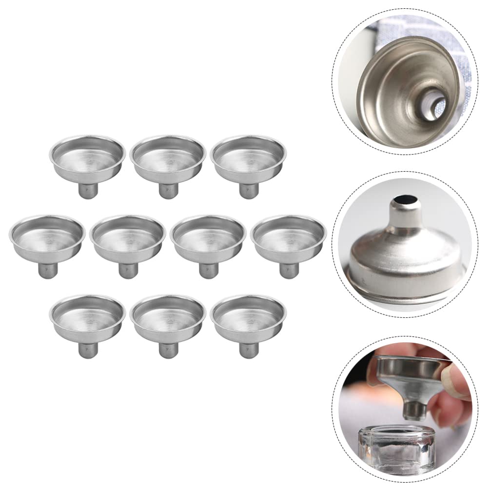 10-Pack Mini Funnels for Liquids & Oils - Multi-Purpose Small Kitchen Funnel Set for Cooking, Baking, DIY & Crafts - Durable Plastic Liquid Dispensing Funnels for Easy Transfer & Pouring