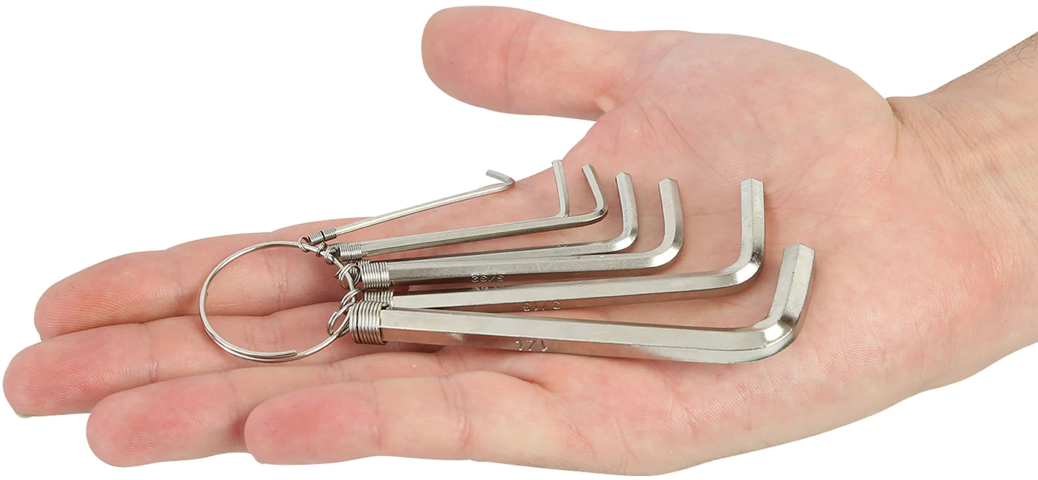 GreatNeck 7-Piece Hex Key Ring Set - SAE Sizes 5/64