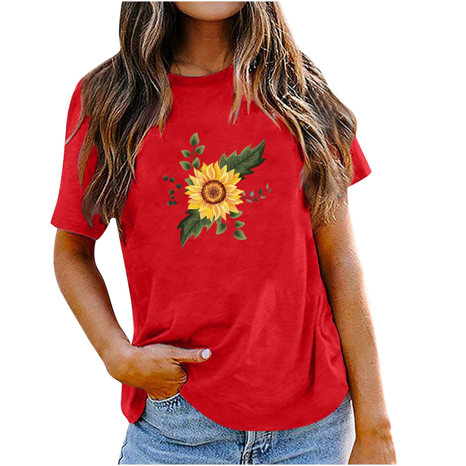 Summer Women's Tops - Elegant Loose Fit Casual Printed T-Shirts | Slim Fit Basic Tee for Women | Perfect for Beach Outings, Summer Parties & Daily Wear