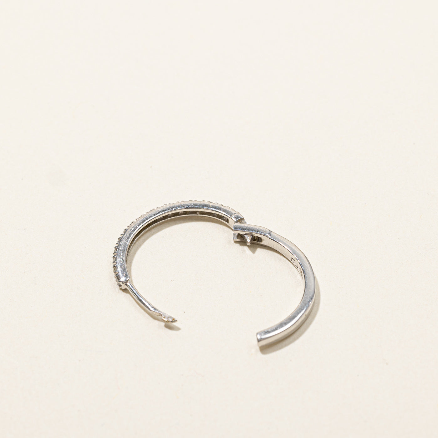 14K Gold Pave Set Diamond Hoop Earrings | 0.16ctw Round Cut Diamond Studs | Perfect for Weddings, Parties & Everyday Elegance