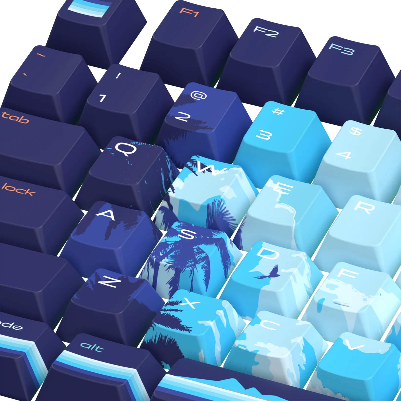 Synth Sunrise Limited Edition Keycaps - Custom Mechanical Keyboard Keycaps for Gaming & Typing - Perfect for PC, Mac, and Laptop Enthusiasts