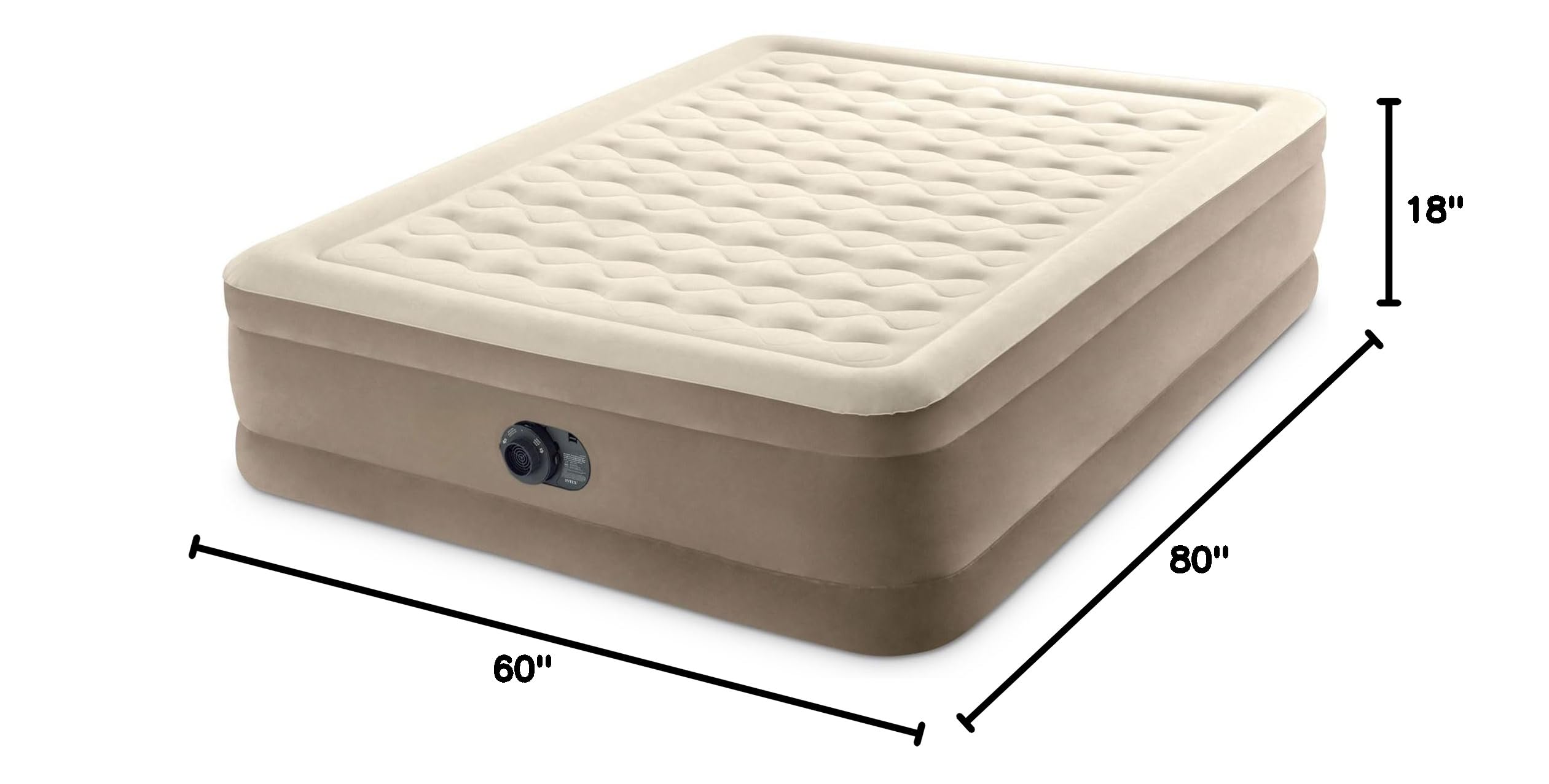 Intex Dura-Beam Deluxe Ultra Plush Queen Air Mattress - 18
