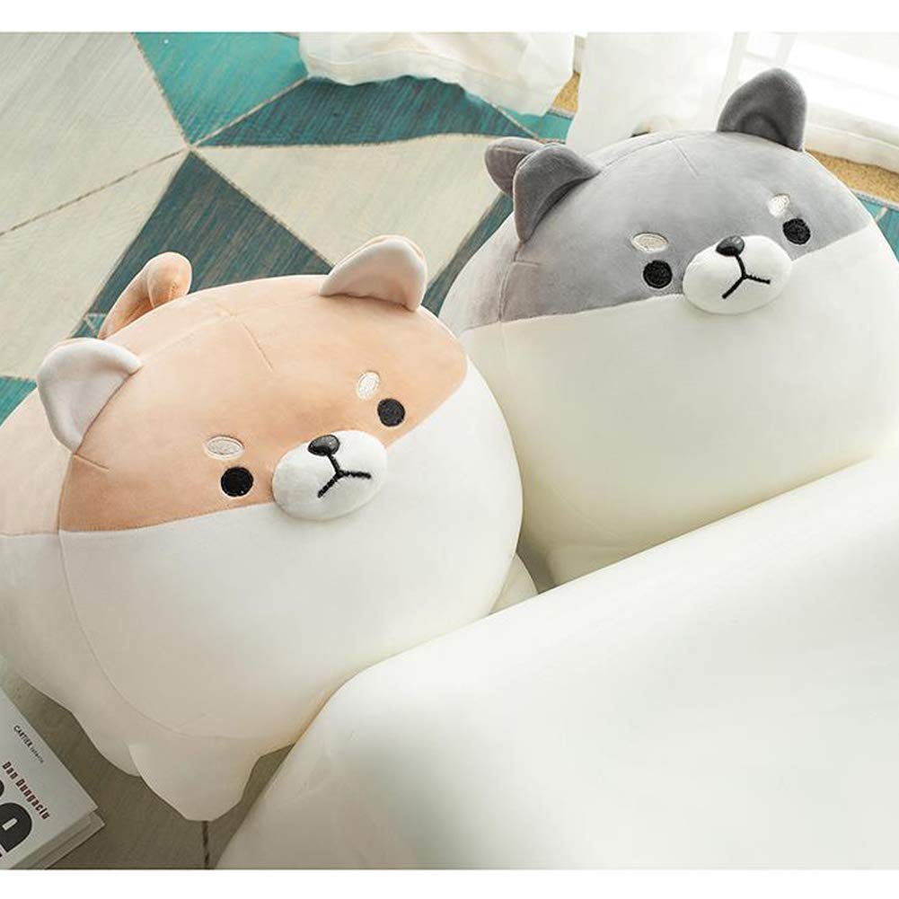 Shiba Inu Plush Pillow - Cute Corgi Stuffed Animal Toy, Soft Dog Doll Gift for Valentine's Day, Christmas, Birthday (Gray, 15.7 Inches) - Perfect for Home Decor, Kids Room, Cuddling & Gift Giving