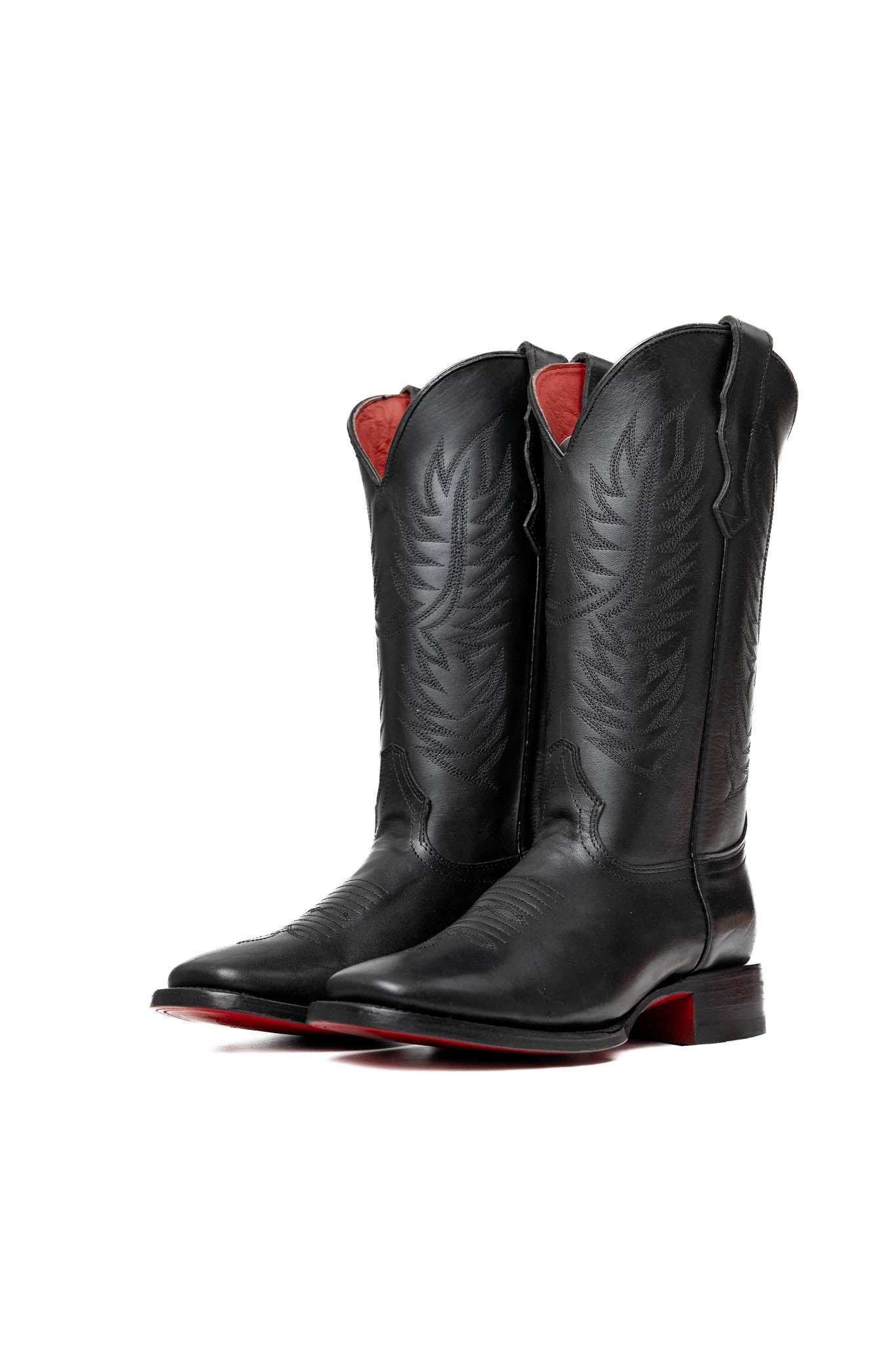 Ruby Ebano Red Sole Square Toe Cowgirl Boots for Women - Western Fashion Ankle Boots for Country Dancing, Rodeo & Casual Outfits