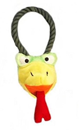 Vo-Toys Terrors Tug Frog - Durable Interactive Dog Toy for Aggressive Chewers - Assorted Colors - Perfect for Fetch, Tug-of-War & Training Sessions