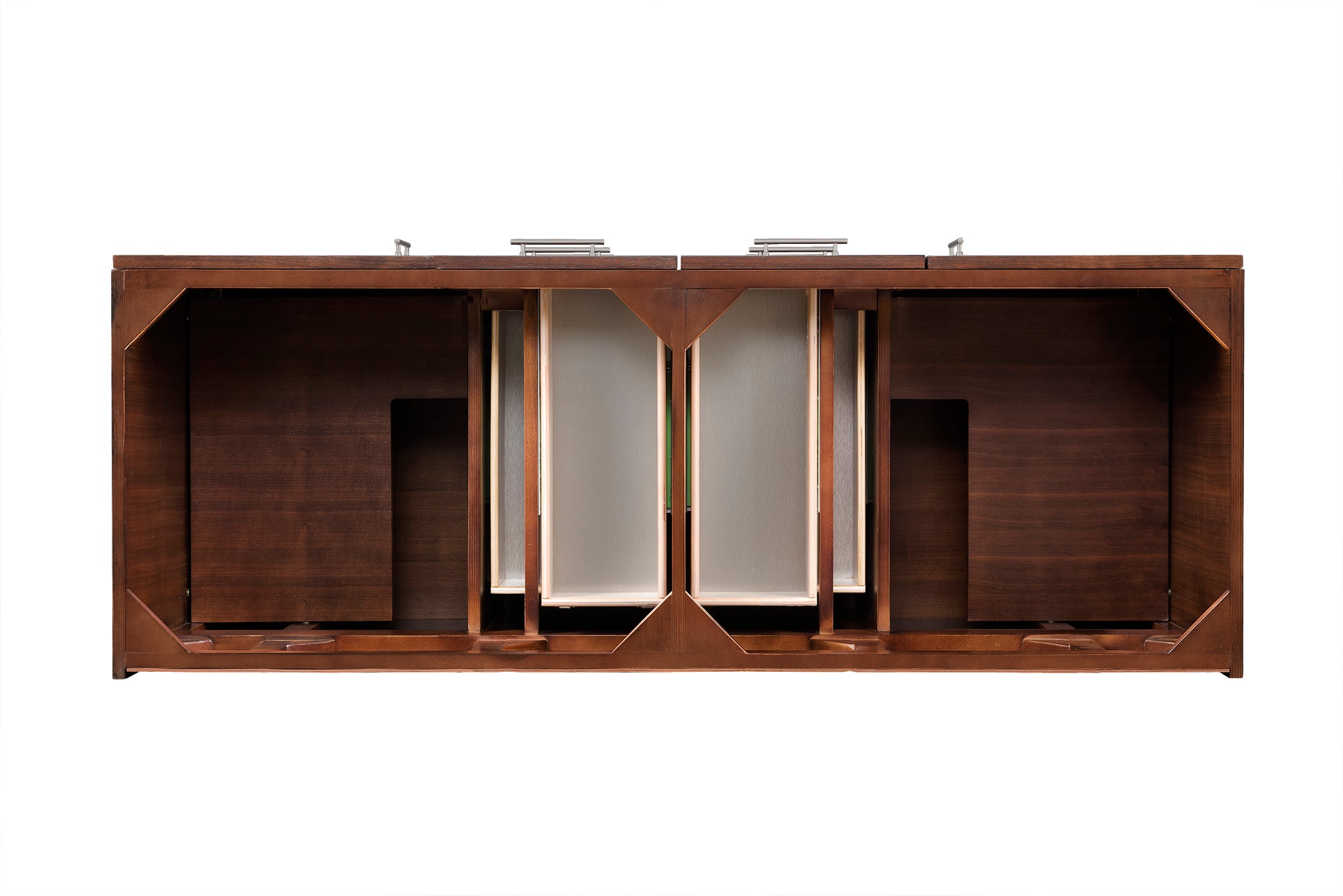 Metropolitan 60-Inch Double Bathroom Vanity in American Walnut - Perfect for Master Bathroom Renovation & Luxury Home Decor