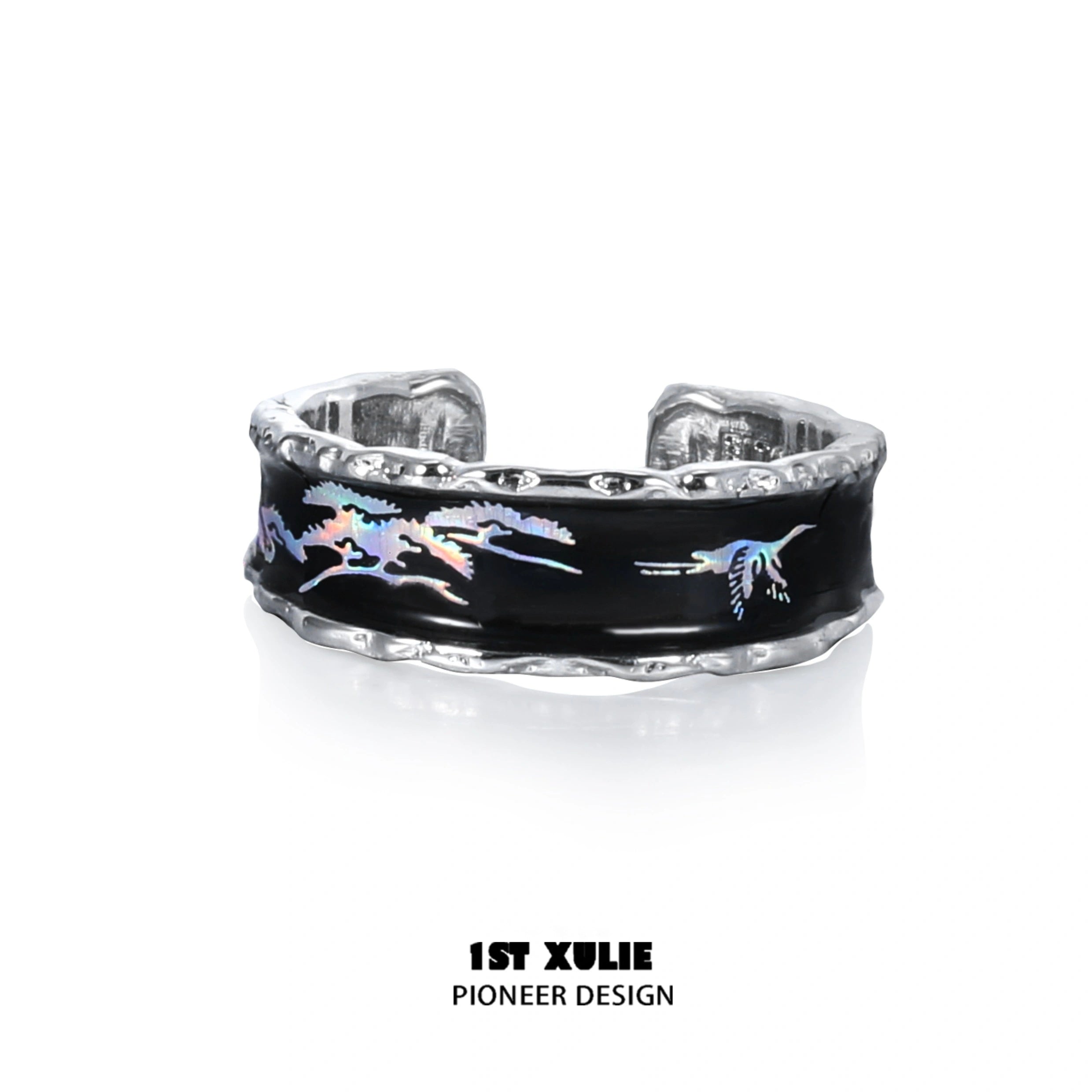 Soaring Cranes S925 Sterling Silver Adjustable Open End Rings for Women - Elegant Stackable Minimalist Jewelry for Everyday Wear, Gift Giving & Special Occasions