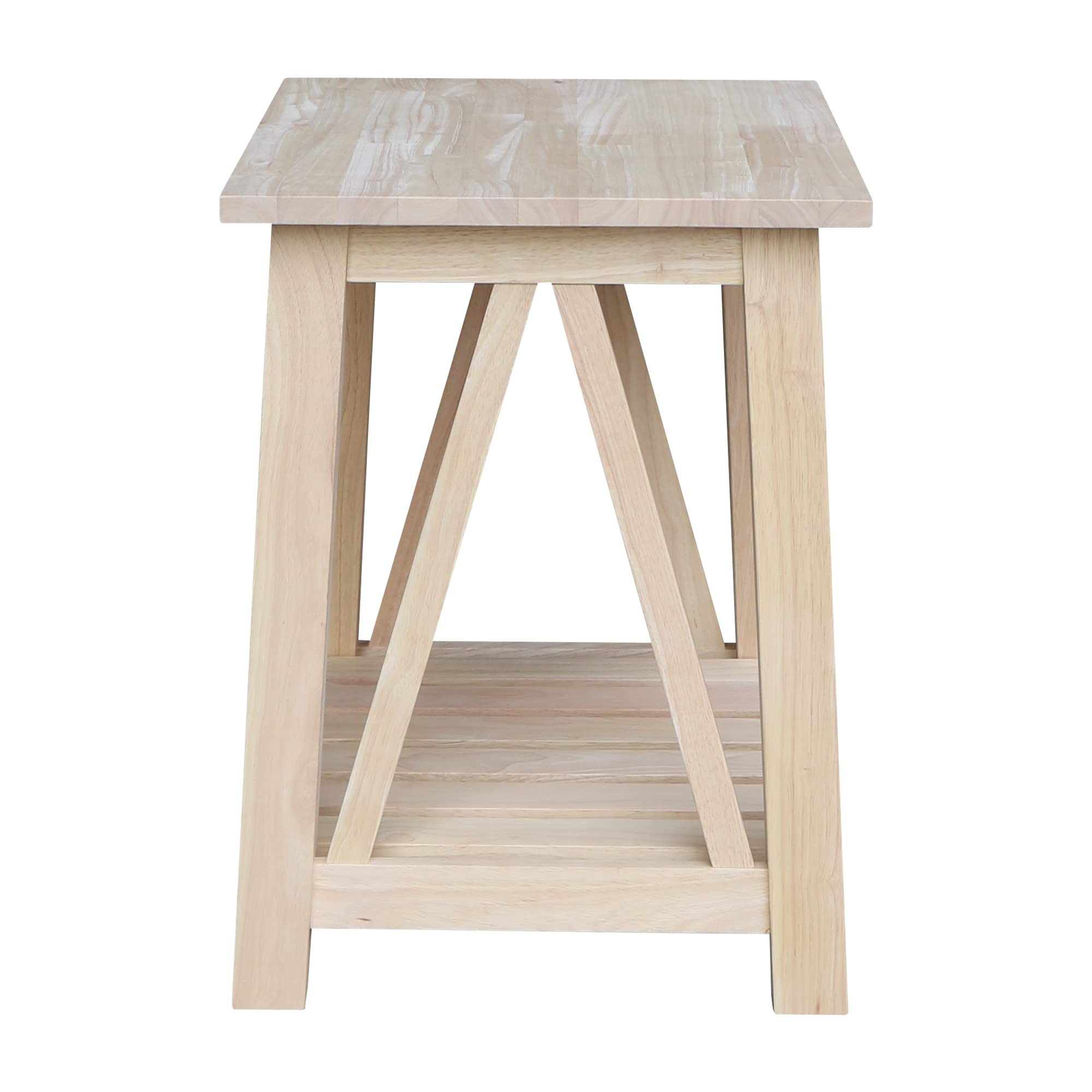 IC International Concepts Surrey End Table - Versatile Side Table for Living Room, Bedroom & Office - Easy Assembly, Sturdy Unfinished Wood Furniture - Perfect for Small Spaces, Nightstands & Home Decor