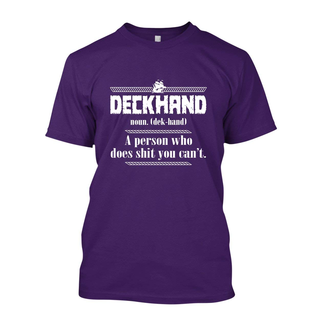 Deckhand Definition T-Shirt - Unisex Cotton Tee for Men & Women - Casual Wear, Work Uniform, or Nautical Themed Outfits
