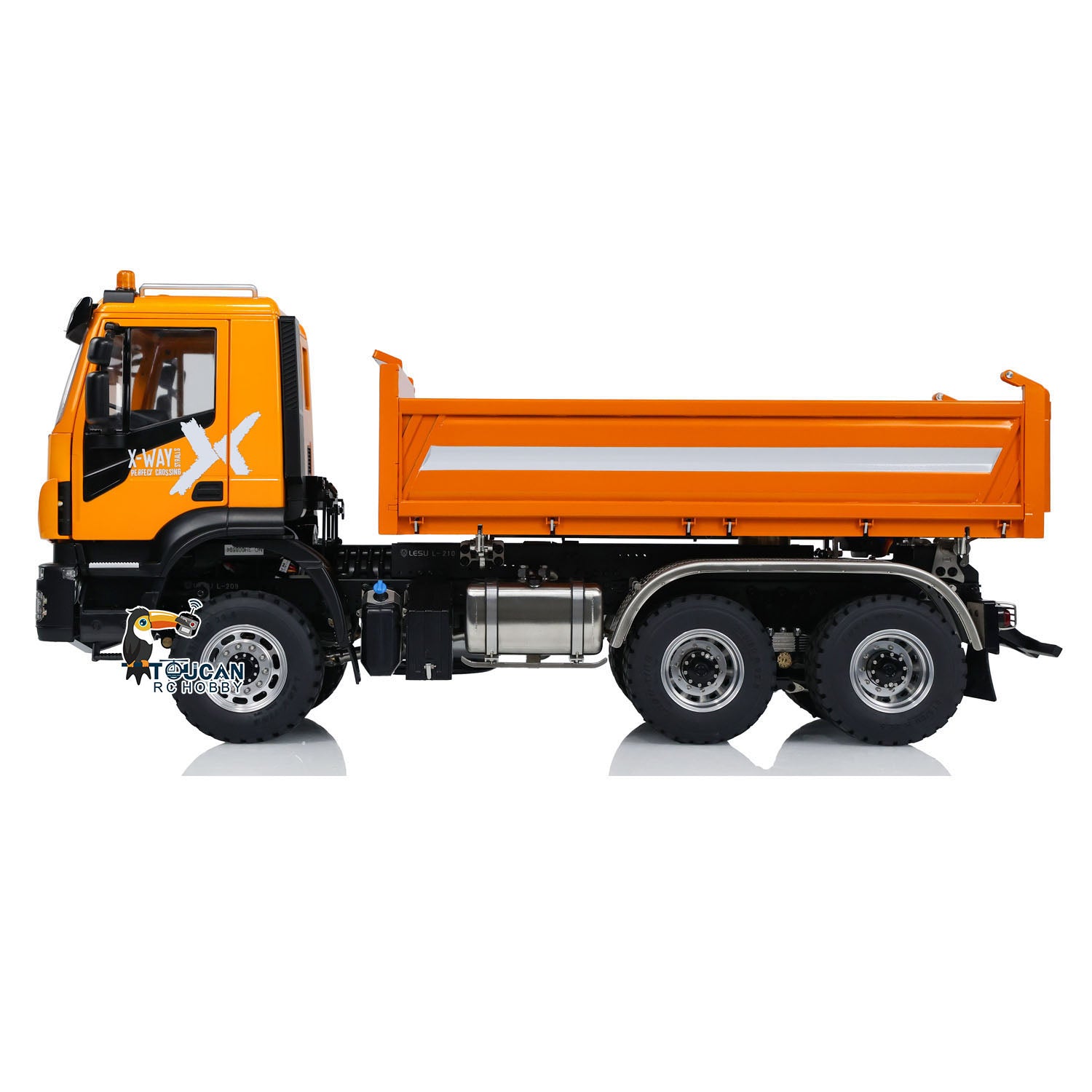 Customized LESU Metal 6x6 1/14 Scale RC Hydraulic Dump Truck - 3 Way Radio Controlled Construction Vehicle DIY Model Kit for Adults & Kids | Perfect for Construction Site Play, Collecting, and STEM Learning