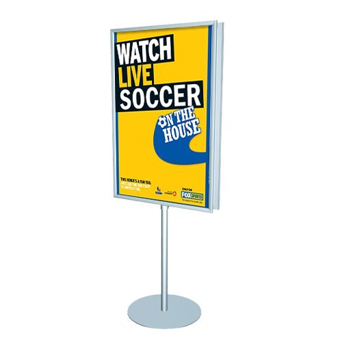 24x36 Modern Poster Display Stand - Double Sided Top Load Frame for Retail, Trade Shows & Events | Durable Sign Holder for Advertising & Promotions