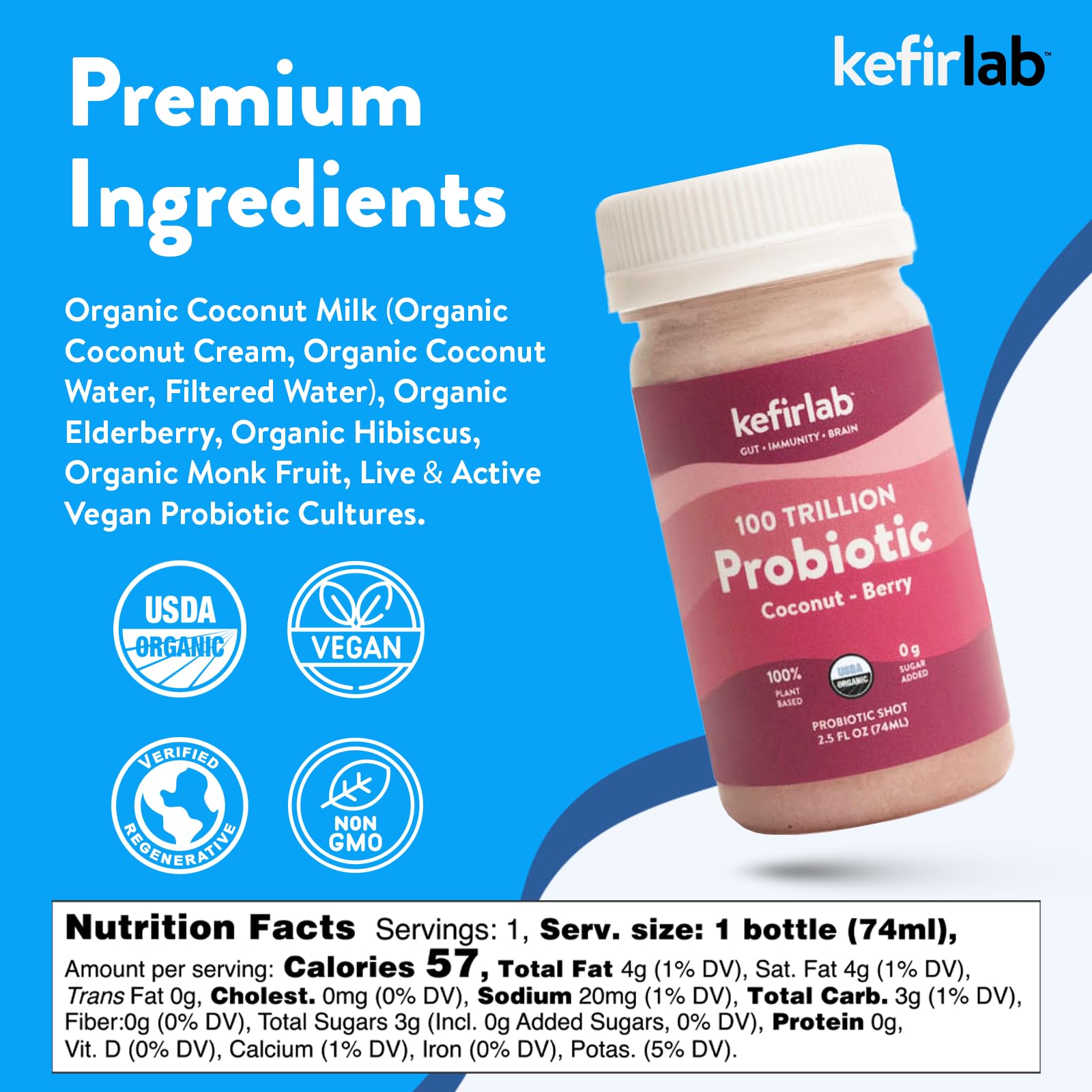 Probiotics 100 Billion CFU - 36 Strains - Vegan & Organic - Supports Digestion, Immune System, Brain Health & Mood - Berry Flavor (16-Pack) - Daily Gut Health Supplement for Adults & Kids