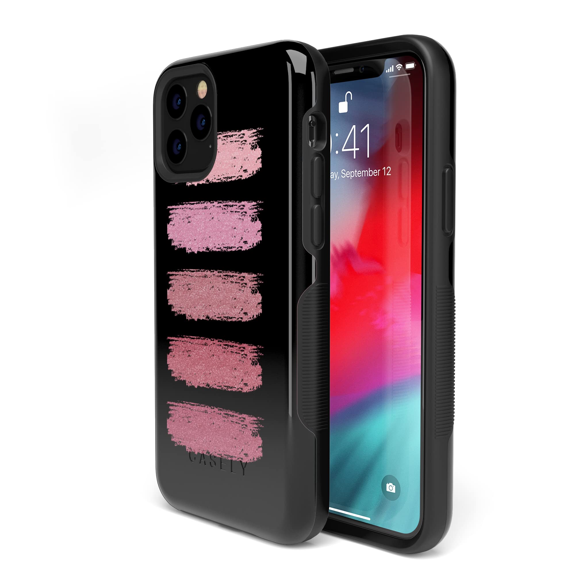 Casely iPhone 11 Pro Max Case - Trendy Makeup Swatch Design | Protective Phone Cover for Women | Perfect for Social Media, Travel & Everyday Use