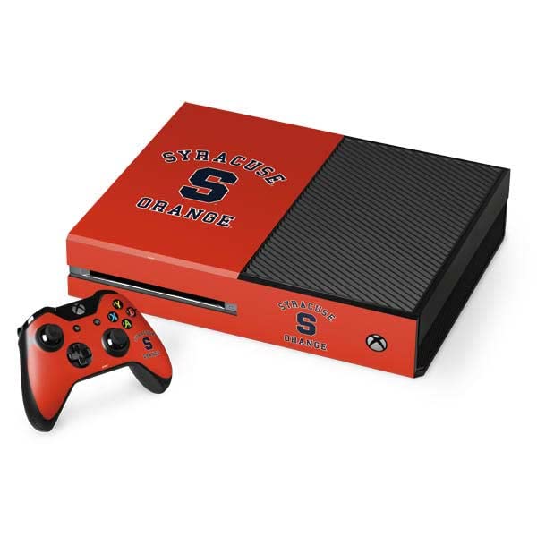 Official Syracuse Orange Gaming Skin Decal for Xbox One Console & Controller Bundle - Custom Protective Vinyl Wrap - Perfect for Gamers, Collectors & Syracuse University Fans