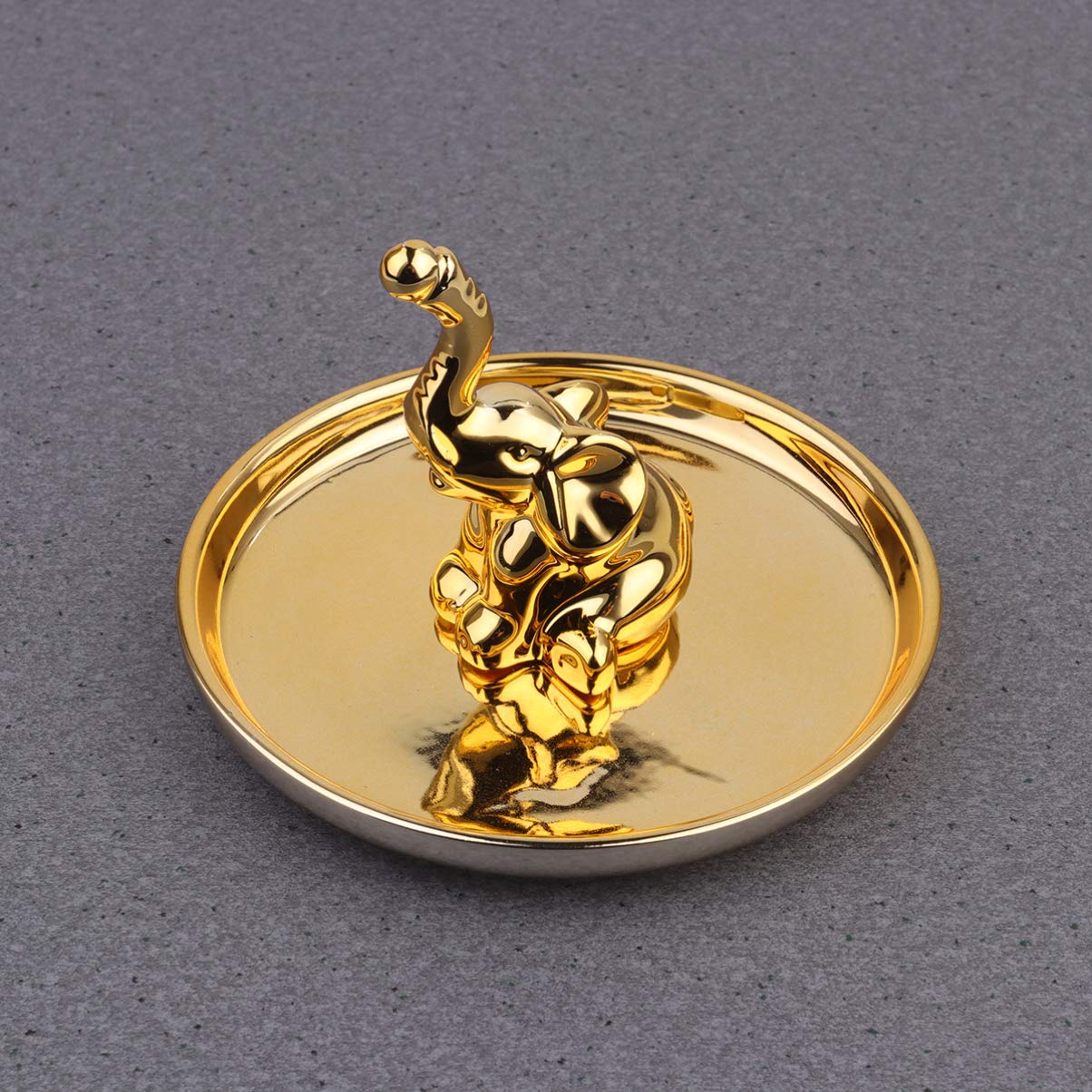 TOPBATHY Gold Plated Jewelry Tray for Women - Elegant Animal Design Jewelry Organizer Storage Box - Perfect for Dresser, Vanity, Bathroom & Travel Accessories Organization