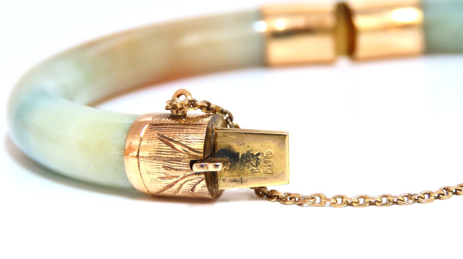 GIA Certified Natural Jade Bangle Bracelet 14kt Gold - Elegant Handmade Jewelry for Women, Perfect Gift for Birthday, Anniversary & Special Occasions