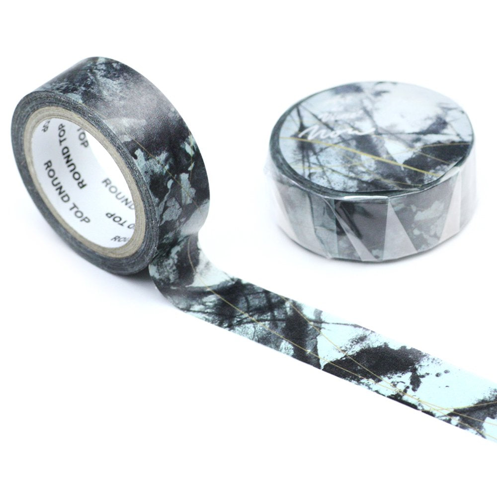 Black Ink Washi Tape - Premium Japanese Decorative Paper Tape for Scrapbooking, Journaling, Gift Wrapping & DIY Crafts | Atelier Noir
