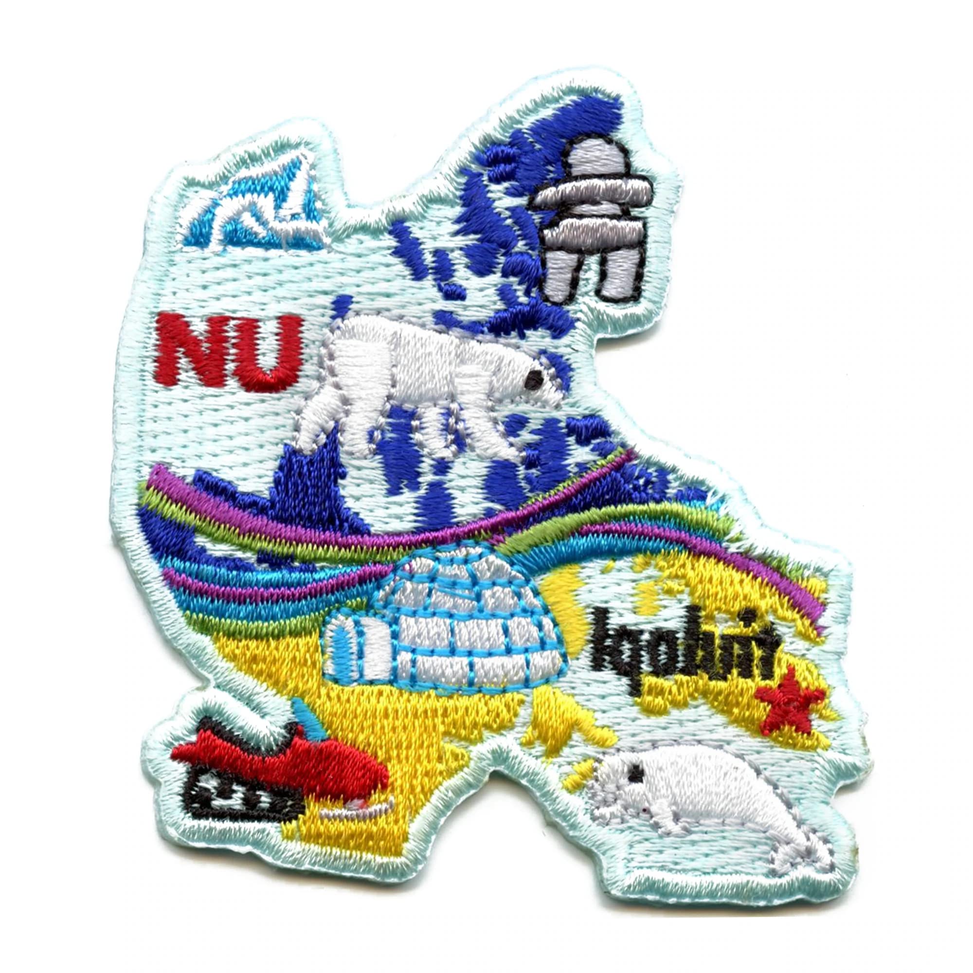 Canada Nunavut Province Embroidered Iron On Patch - Perfect for Jackets, Backpacks & DIY Crafts