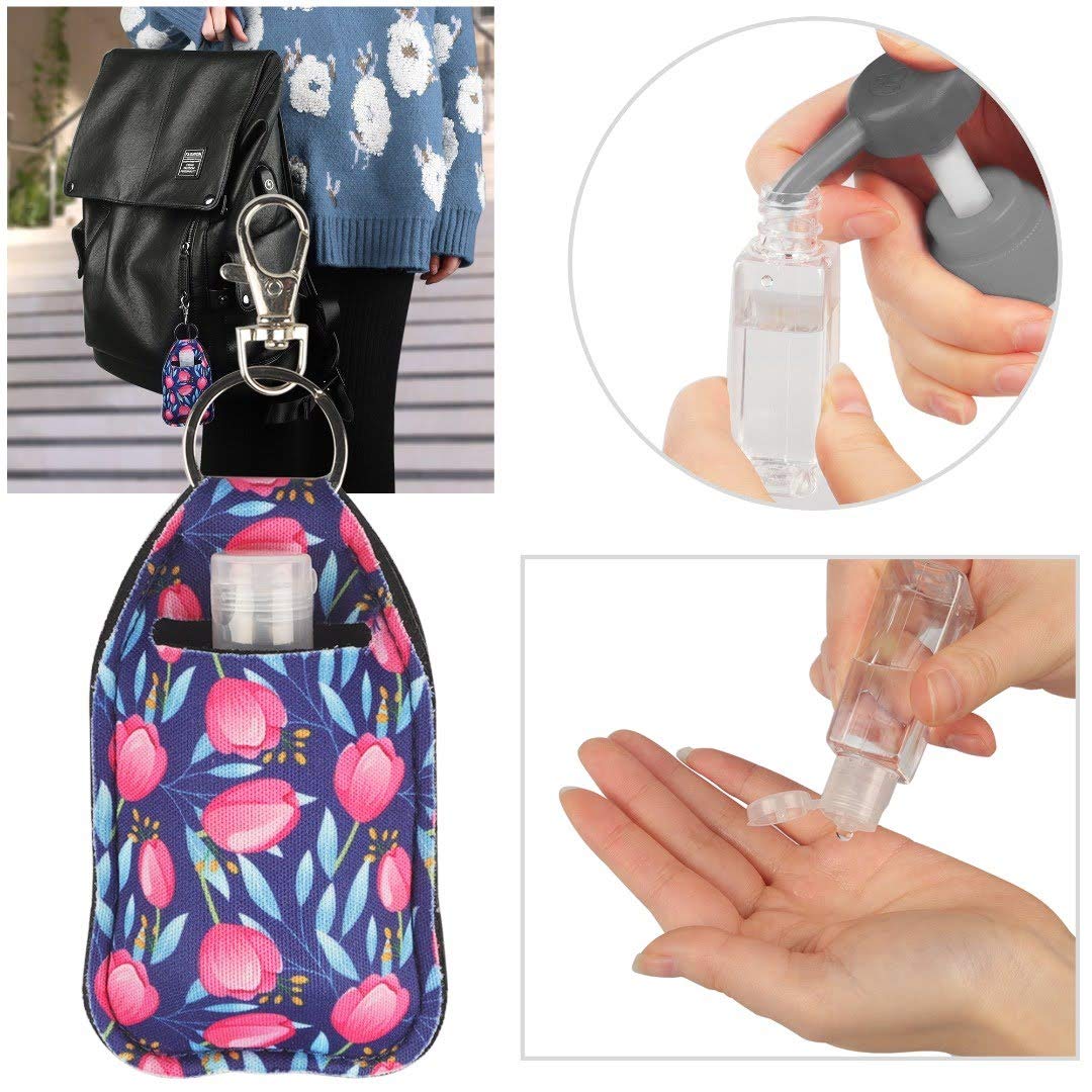 Dual-Sided Hand Sanitizer & Lipstick Holder - Leakproof Travel Bottle Organizer for Purse, Gym Bag & Car - Perfect for On-the-Go Sanitizing & Makeup Storage