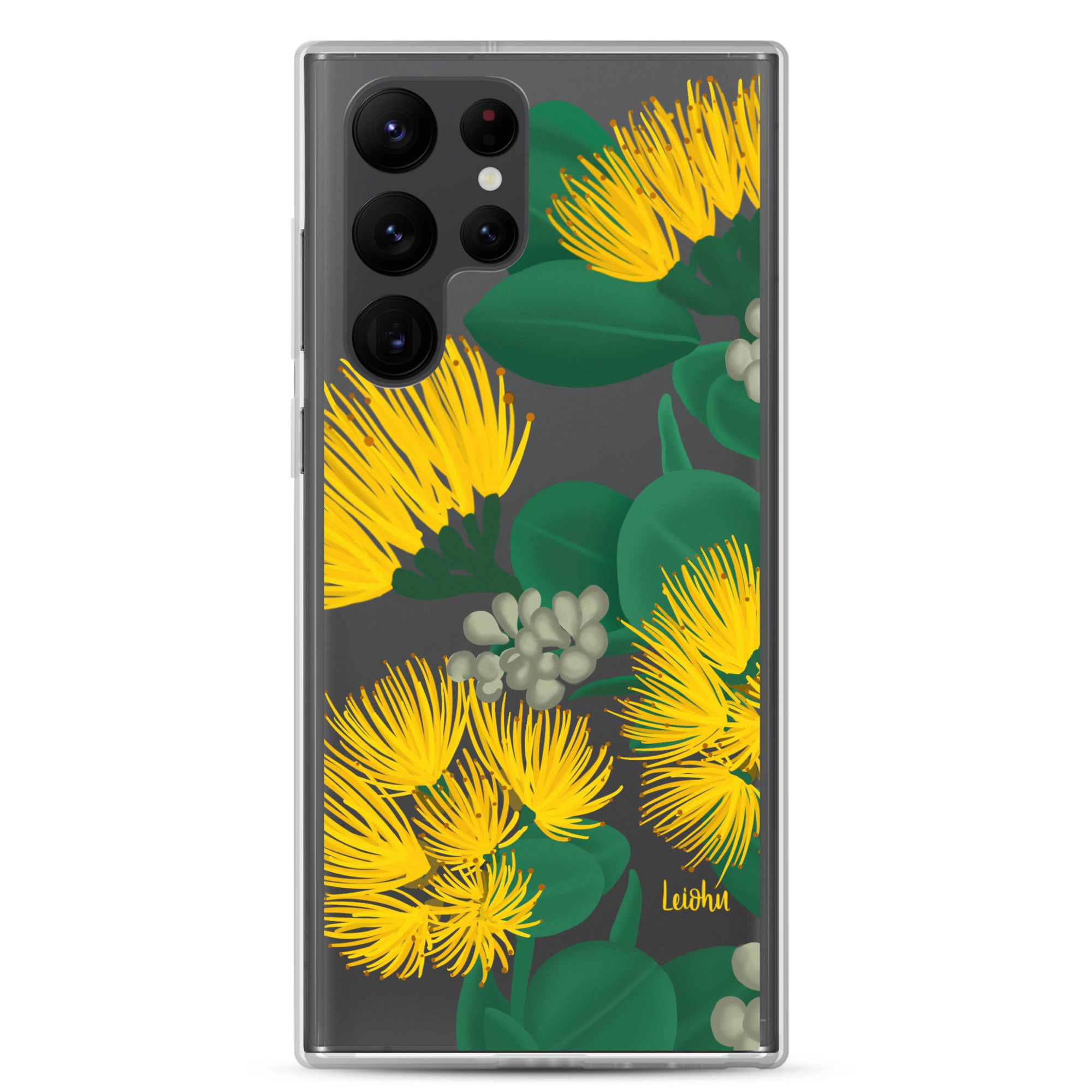 Ōhi'a Lehua Melemele Yellow Flower Clear Protective Case for Samsung Galaxy [Model] - Durable Slim Cover for Everyday Use & Travel