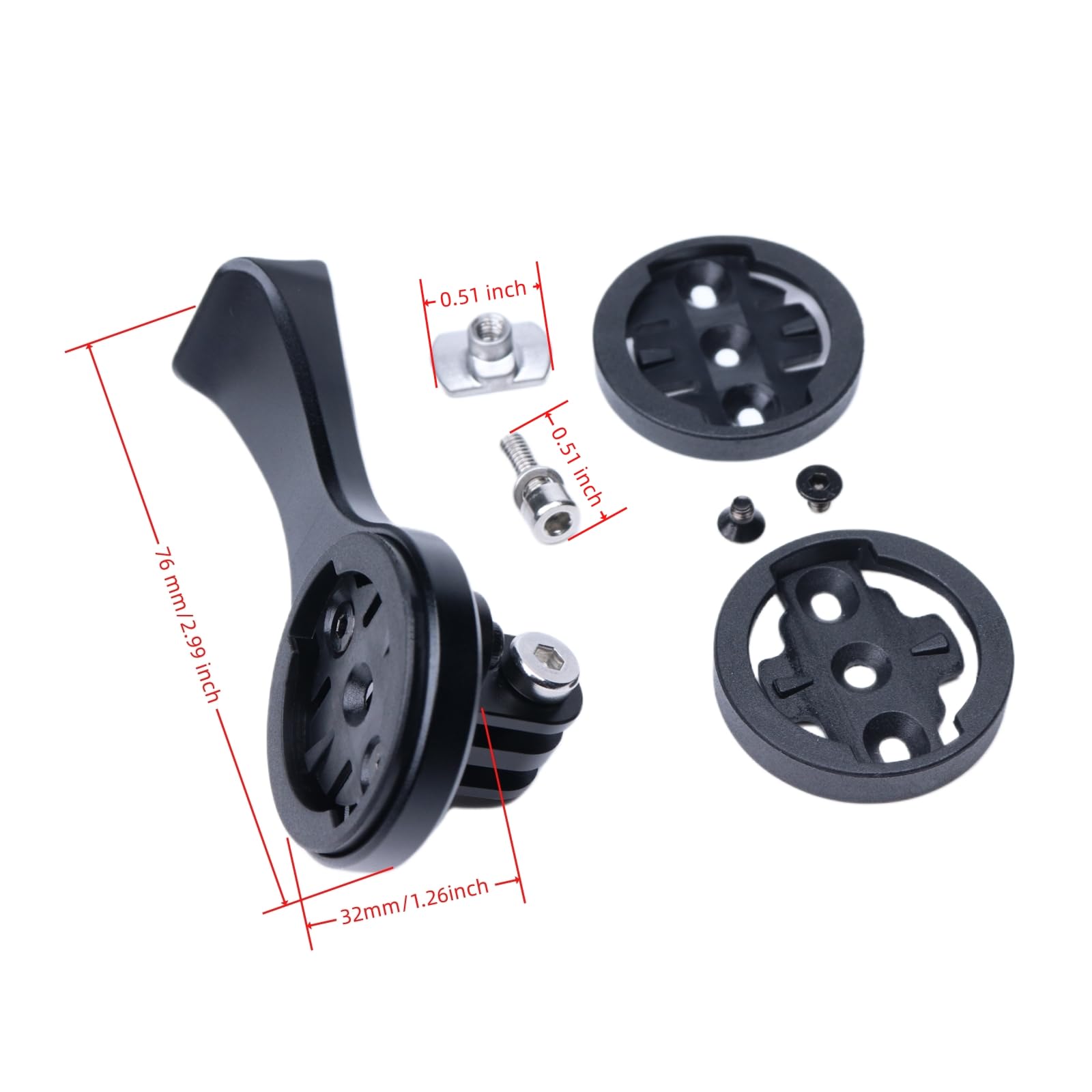 NELboNs Bike Computer Mount Bracket - Compatible with Garmin, Wahoo, Bryton & Specialized S-Works VENGE SL7 Stem - Universal Action Camera & Light Adapter for Cycling, Road Biking & Outdoor Sports