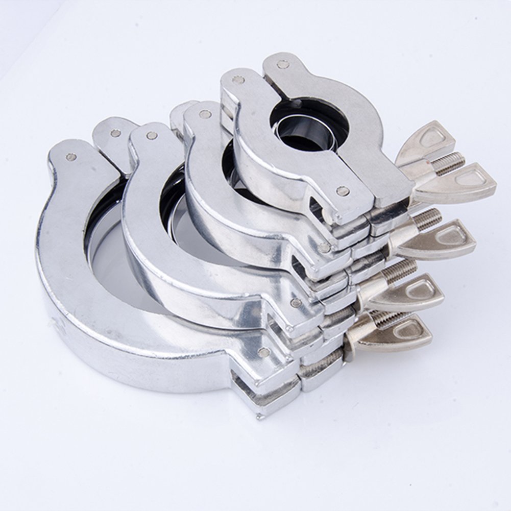 ISO-KF Flange Quick Clamp Hinge Clamp - Aluminum Vacuum Hose Fitting with Wing Nut for Vacuum Pipes & Ovens (KF10 Size) - Perfect for Laboratory, Industrial Vacuum Systems, and Scientific Equipment