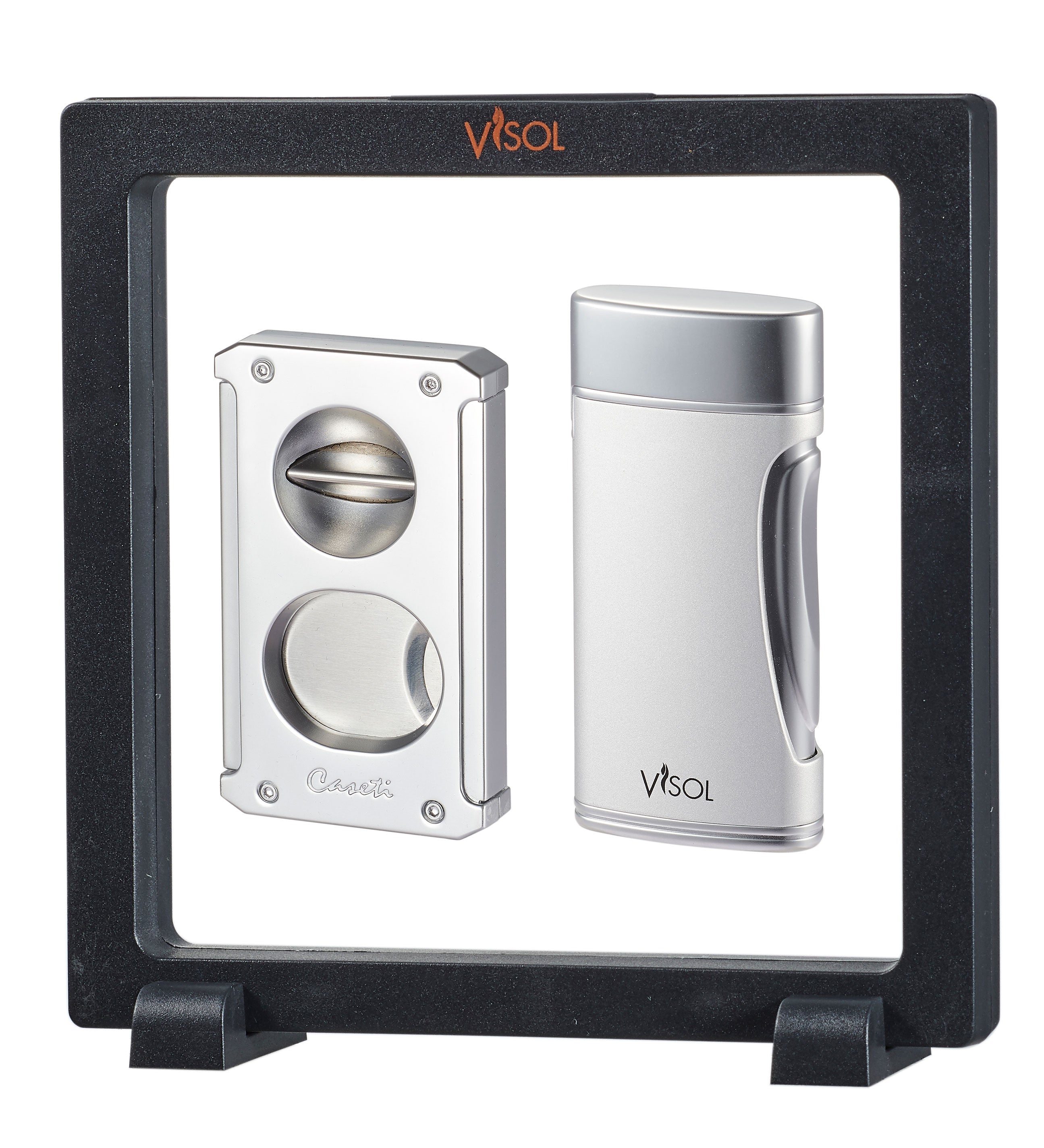Visol Chrome Trident & DuoMatt Floating Gift Set - Premium Bathroom Decor for Spa, Home, Hotel - Perfect Housewarming & Wedding Present